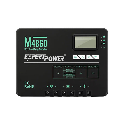 Controlador de carga solar MPPT 60A con función Bluetooth