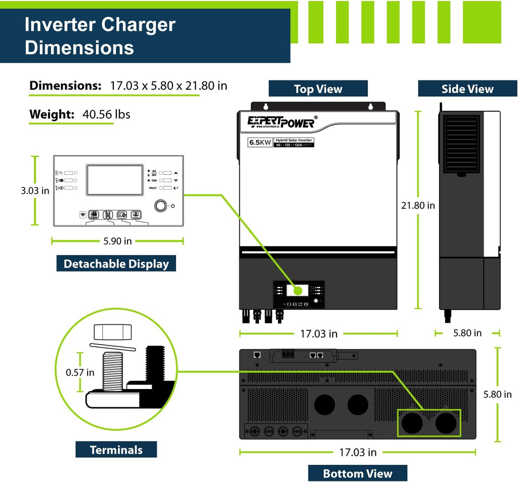 KIT FOTOVOLTAICO OFF-GRID 3,9 KW 48V MPPT CON BATTERIE AGM 1600 AH