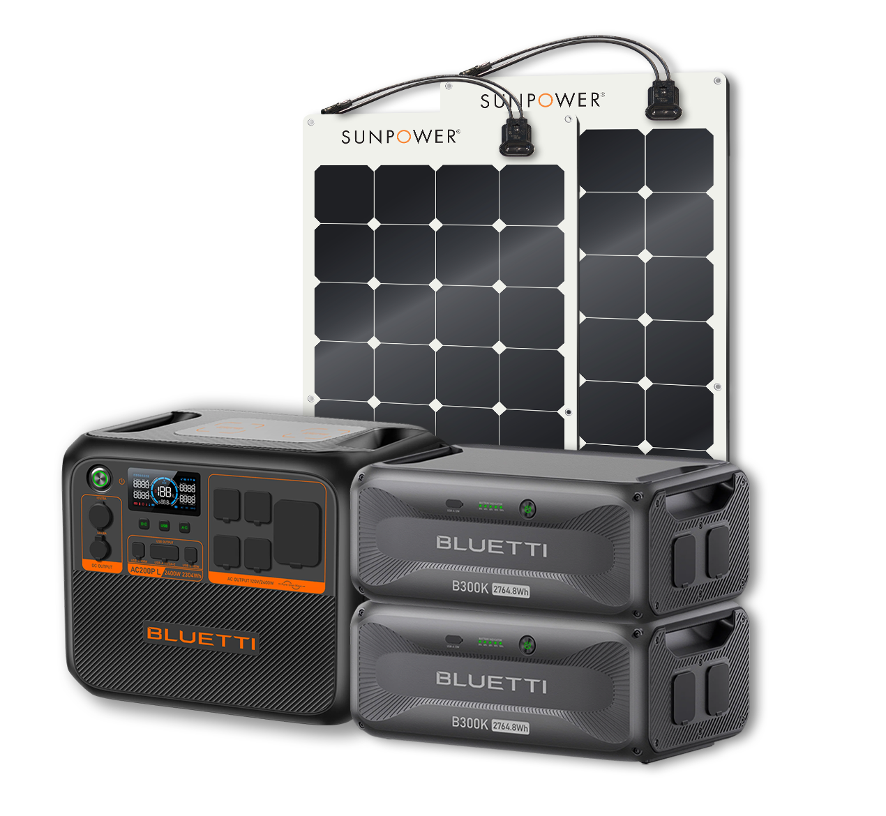 BLUETTI AC200PL Portable Power Station | 2400W - 2304Wh + Up to 12 x SunPower 100W Flexible Solar Panels