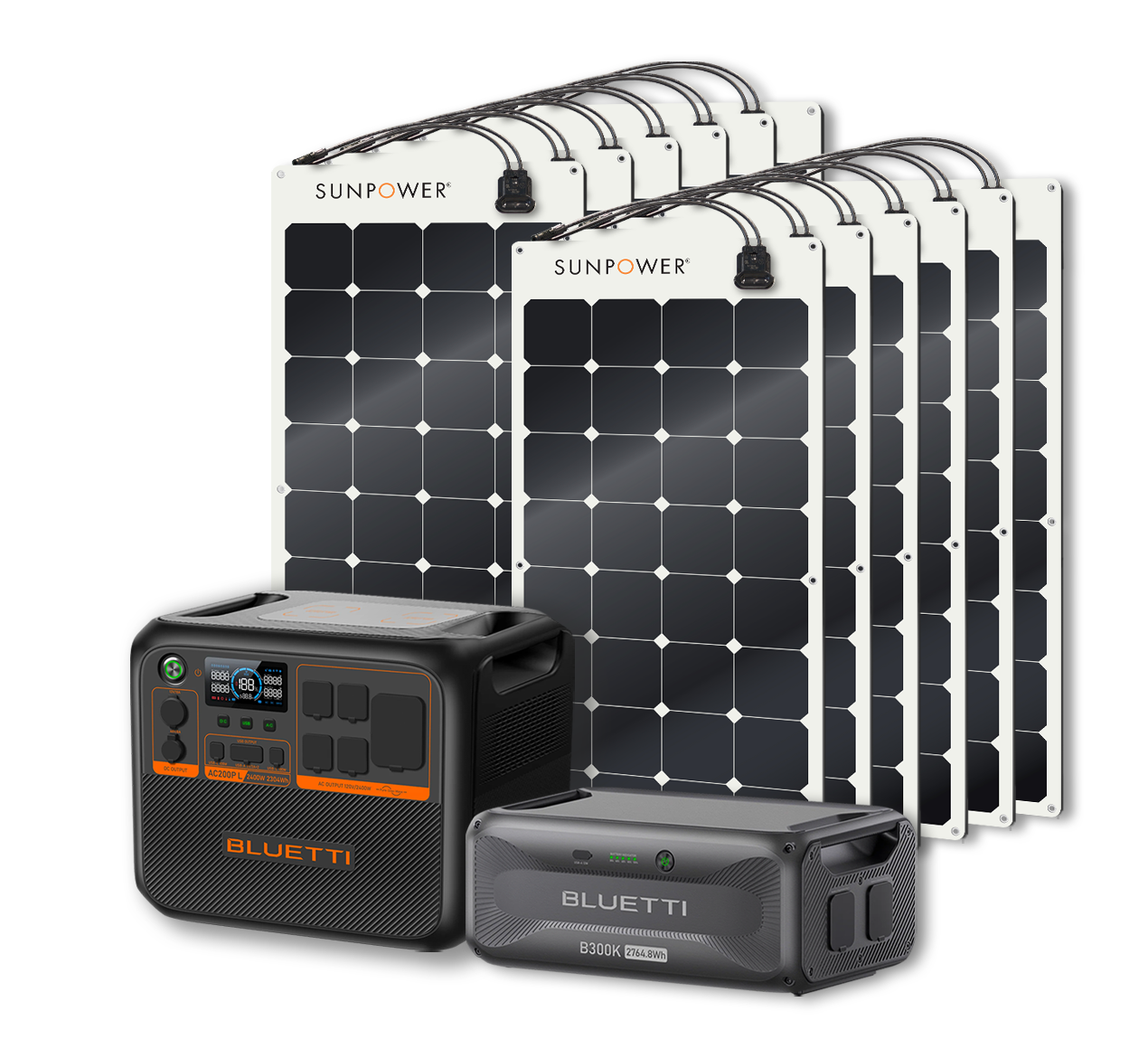 BLUETTI AC200PL Portable Power Station | 2400W - 2304Wh + Up to 12 x SunPower 100W Flexible Solar Panels