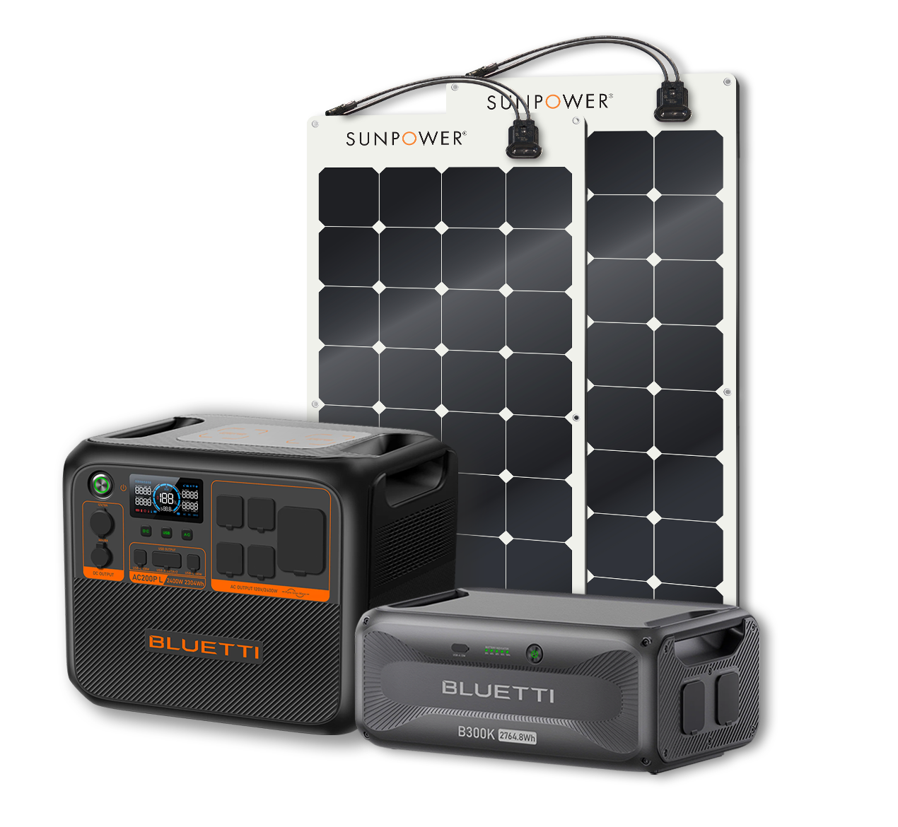 BLUETTI AC200PL Portable Power Station | 2400W - 2304Wh + Up to 12 x SunPower 100W Flexible Solar Panels