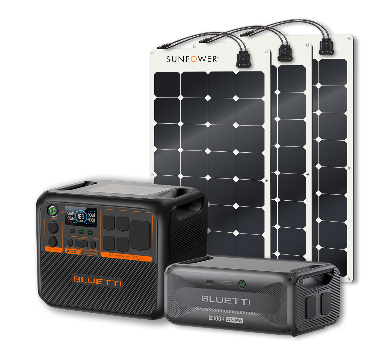 BLUETTI AC200PL Portable Power Station | 2400W - 2304Wh + Up to 12 x SunPower 100W Flexible Solar Panels