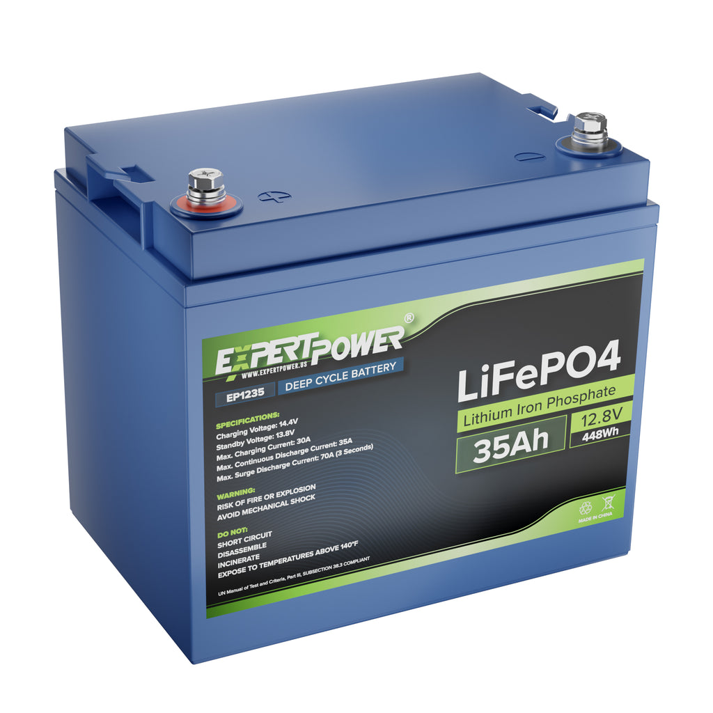 12V 35Ah LiFePO4 - EP1235 - ExpertPower Direct