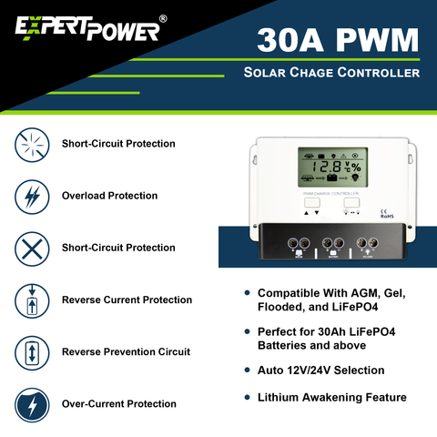 30A PWM Solar Charge Controller