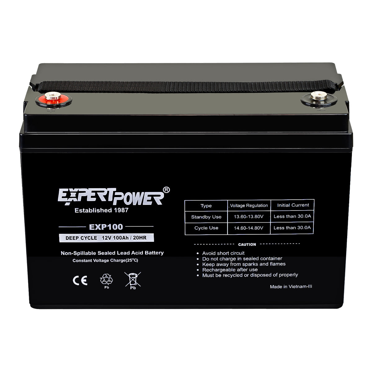 12V 100Ah Deep Cycle VRLA AGM BATTERY