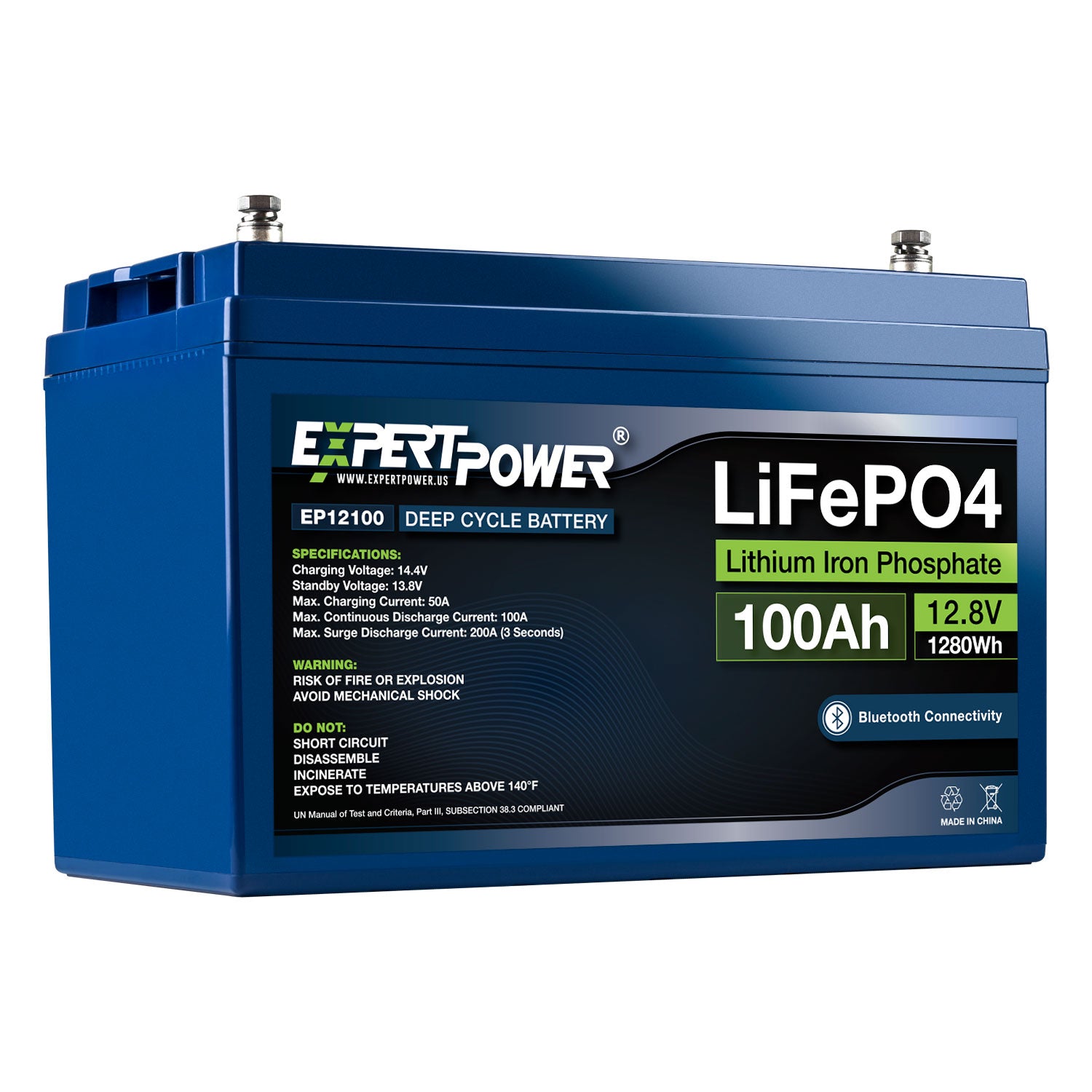 Btrpower 12V 100AH Lithium Battery Deep Cycle LiFePO4 Battery for