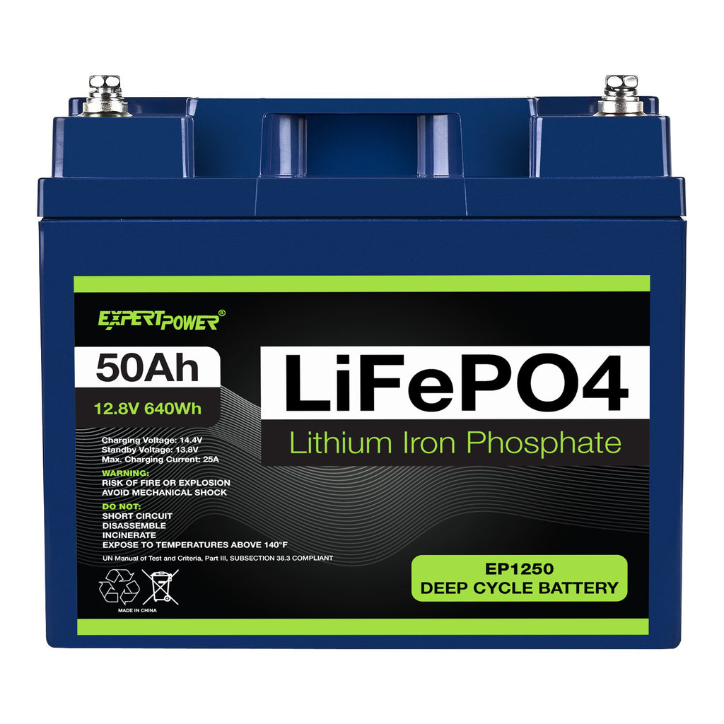 Green Cell LiFePO4 12.8V 50Ah 640Wh Batterie für Sonnenkollektoren