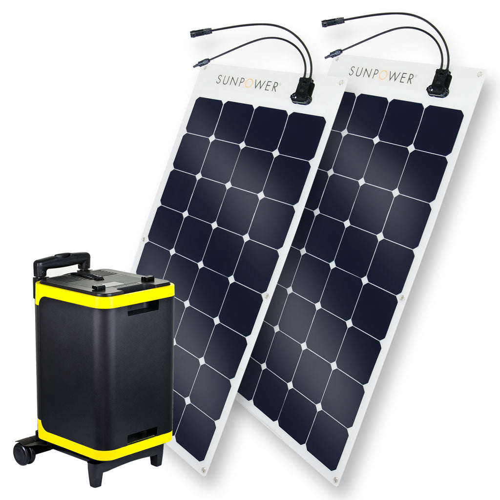 ExpertPower Kit de energía solar de 100 W y 12 V con batería: panel solar  de 100 W 12 V + controlador de carga de 10 A + batería de gel de 21 Ah